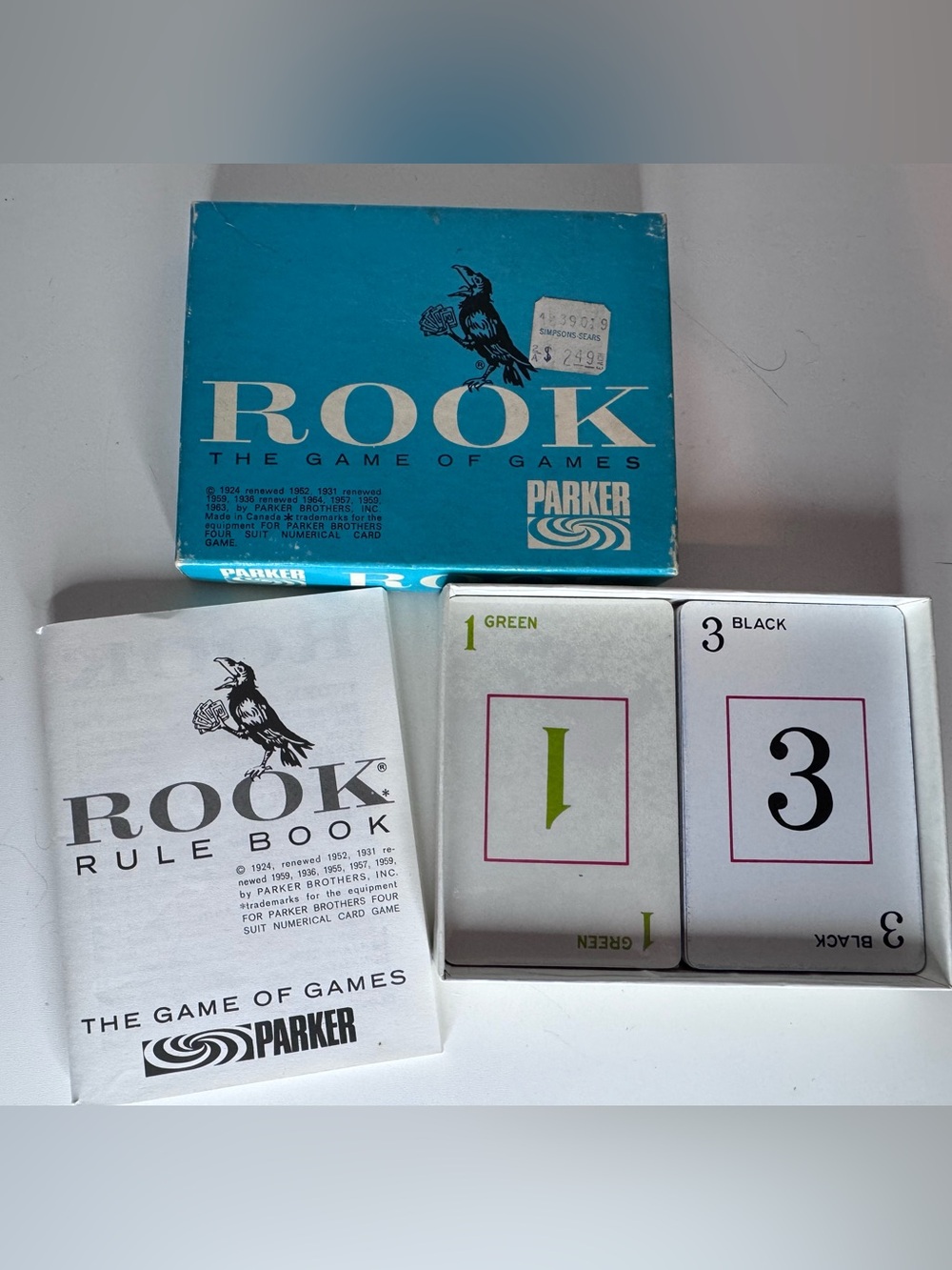 Parker Rook Card Game Box - Turquoise Blue - Picture 2 of 2